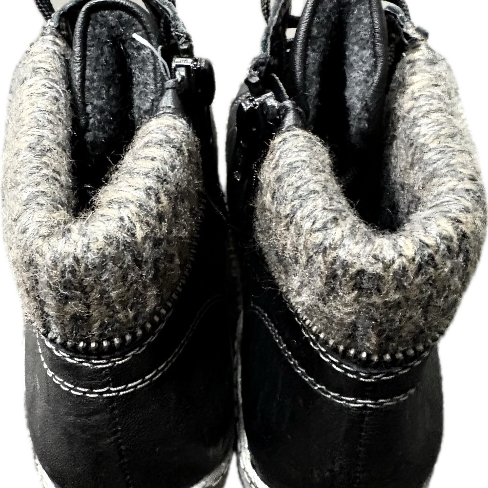 NWT!! Rieker R1473 Remonte Black Leather Boots, 7.5 (EU 38), BLACK - Picture 3 of 8